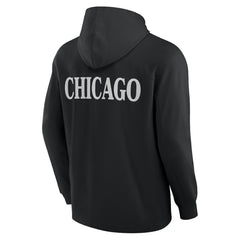 Chicago Blackhawks Fanatics Elements Blaze Tri-Blend Long Sleeve Hoodie T-Shirt - Black T-shirts