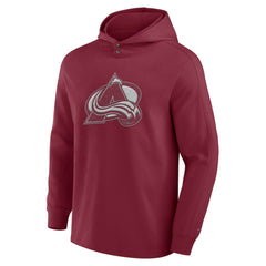 Colorado Avalanche Fanatics Elements Blaze Tri-Blend Long Sleeve Hoodie T-Shirt - Burgundy T-shirts