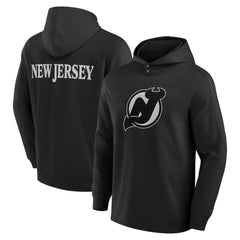 New Jersey Devils Fanatics Elements Blaze Tri-Blend Long Sleeve Hoodie T-Shirt - Black T-shirts