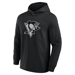 Pittsburgh Penguins Fanatics Elements Blaze Tri-Blend Long Sleeve Hoodie T-Shirt - Black T-shirts