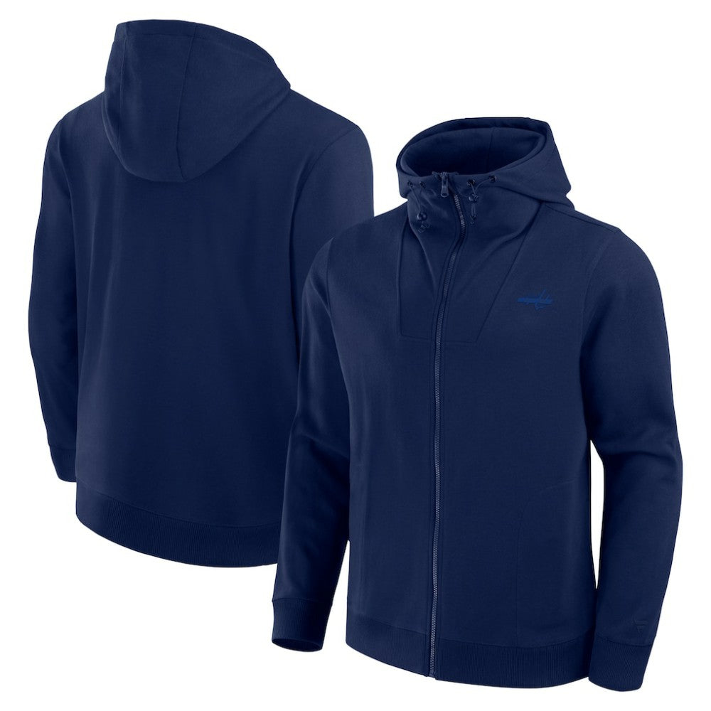 Washington Capitals Fanatics Elements Tonal Primary Tri-Blend Full-Zip Hoodie - Navy Hoodies