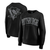 Pittsburgh Penguins Fanatics Women's Elements Flow Pullover Sweatshirt - Black Sweatshirts