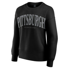 Pittsburgh Penguins Fanatics Women's Elements Flow Pullover Sweatshirt - Black Sweatshirts