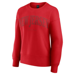 New Jersey Devils Fanatics Women's Elements Flow Pullover Sweatshirt - Red Sweatshirts
