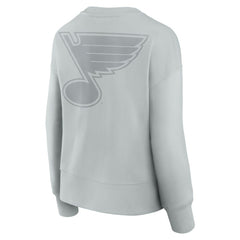 St. Louis Blues Fanatics Women's Elements Flow Pullover Sweatshirt - Gray Sweatshirts