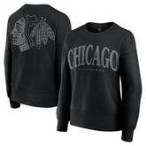 Chicago Blackhawks Fanatics Women's Elements Flow Pullover Sweatshirt - Black Sweatshirts