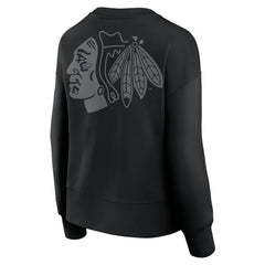 Chicago Blackhawks Fanatics Women's Elements Flow Pullover Sweatshirt - Black Sweatshirts