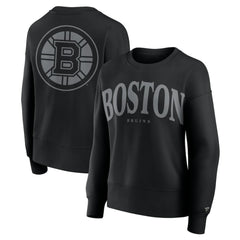 Boston Bruins Fanatics Women's Elements Flow Pullover Sweatshirt - Black Sweatshirts