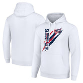 Columbus Blue Jackets Starter Color Scratch Fleece Pullover Hoodie - White Hoodies
