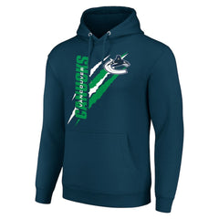 Vancouver Canucks Starter Color Scratch Fleece Pullover Hoodie - Blue Hoodies