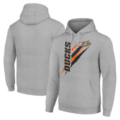 Anaheim Ducks Starter Color Scratch Fleece Pullover Hoodie - Heather Gray Hoodies