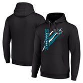 San Jose Sharks Starter Color Scratch Fleece Pullover Hoodie - Black Hoodies