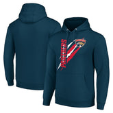 Florida Panthers Starter Color Scratch Fleece Pullover Hoodie - Blue Hoodies