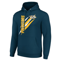 Nashville Predators Starter Color Scratch Fleece Pullover Hoodie - Blue Hoodies