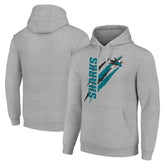 San Jose Sharks Starter Color Scratch Fleece Pullover Hoodie - Heather Gray Hoodies