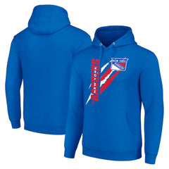 New York Rangers Starter Color Scratch Fleece Pullover Hoodie - Royal Hoodies