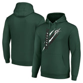 Dallas Stars Starter Color Scratch Fleece Pullover Hoodie - Green Hoodies