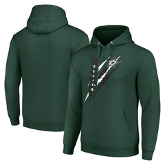Dallas Stars Starter Color Scratch Fleece Pullover Hoodie - Green Hoodies