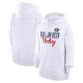 Columbus Blue Jackets G-III 4Her by Carl Banks Women's Team Fleece Pullover Hoodie - White Hoodies