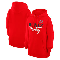 New Jersey Devils G-III 4Her by Carl Banks Women's Team Fleece Pullover Hoodie - Red Jerseys