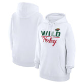 Minnesota Wild G-III 4Her by Carl Banks Women's Team Fleece Pullover Hoodie - White Hoodies