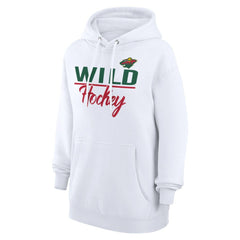 Minnesota Wild G-III 4Her by Carl Banks Women's Team Fleece Pullover Hoodie - White Hoodies