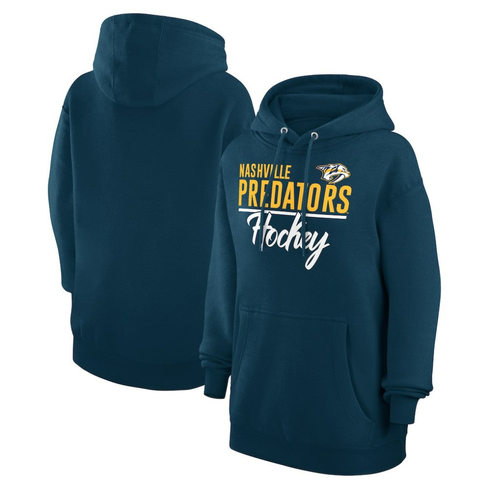 Nashville Predators G-III 4Her by Carl Banks Women's Team Fleece Pullover Hoodie - Navy Hoodies