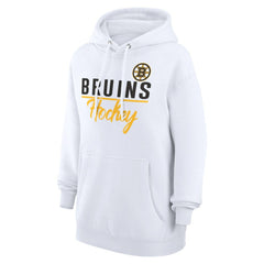 Boston Bruins G-III 4Her by Carl Banks Women's Team Fleece Pullover Hoodie - White Hoodies