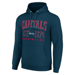 Washington Capitals Starter Retro Graphic Pullover Hoodie - Navy Hoodies