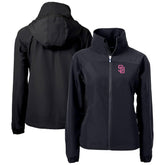 San Diego Padres Cutter & Buck Women's City Connect Charter Eco Recycled Full-Zip Jacket Black