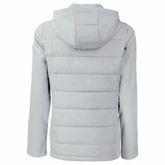 San Diego Padres Cutter & Buck Women's City Connect Evoke Hybrid Eco Softshell Recycled Full-Zip Hoodie Jacket Gray