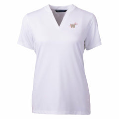 Washington Nationals Cutter & Buck Women's City Connect Forge Heathered Stretch Blade Top White