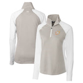 Houston Astros Cutter & Buck Women's City Connect Forge Tonal Stripe Stretch Half-Zip Pullover Top White