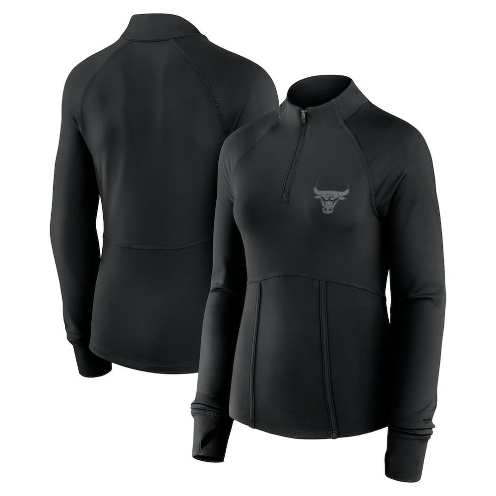 Chicago Bulls Women's Elements Match Raglan Quarter-Zip Top sale - Black shop