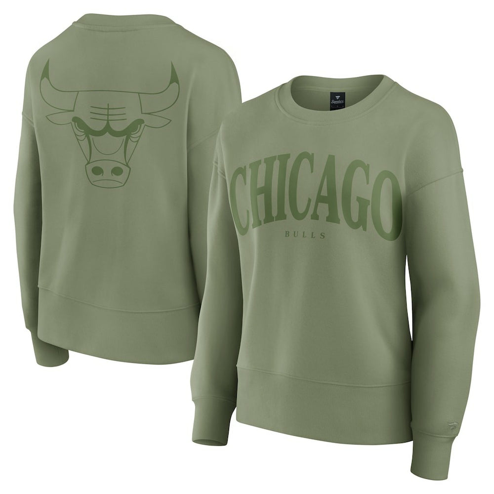 Chicago Bulls Women's Elements Flow Pullover Sweatshirt sale - Olive for sale