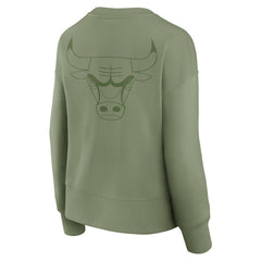Chicago Bulls Women's Elements Flow Pullover Sweatshirt sale - Olive for sale