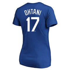 Shohei Ohtani Los Angeles Dodgers Women's Plus Size Name & Number T-Shirt Royal