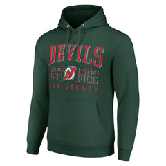 New Jersey Devils Starter Retro Graphic Pullover Hoodie - Green Jerseys