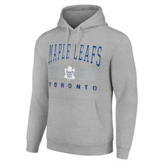 Toronto Maple Leafs Starter Retro Graphic Pullover Hoodie - Heather Gray Hoodies