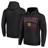 Chicago Blackhawks Starter Retro Graphic Pullover Hoodie - Black Hoodies