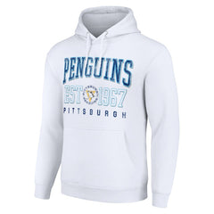 Pittsburgh Penguins Starter Retro Graphic Pullover Hoodie - White Hoodies
