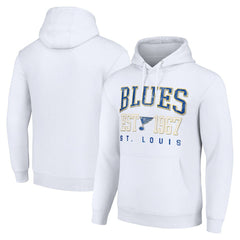 St. Louis Blues Starter Retro Graphic Pullover Hoodie - White Hoodies