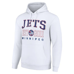 Winnipeg Jets Starter Retro Graphic Pullover Hoodie - White Hoodies