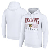 Chicago Blackhawks Starter Retro Graphic Pullover Hoodie - White Hoodies