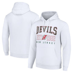 New Jersey Devils Starter Retro Graphic Pullover Hoodie - White Jerseys