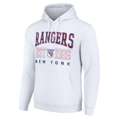 New York Rangers Starter Retro Graphic Pullover Hoodie - White Hoodies