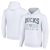 Anaheim Ducks Starter Retro Graphic Pullover Hoodie - White Hoodies