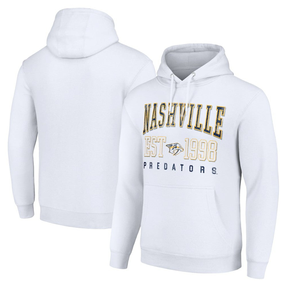 Nashville Predators Starter Graphic Pullover Hoodie - White Hoodies