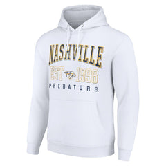 Nashville Predators Starter Graphic Pullover Hoodie - White Hoodies