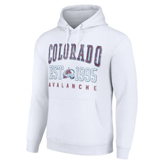 Colorado Avalanche Starter Graphic Pullover Hoodie - White Hoodies
